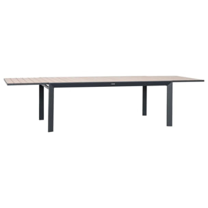 Table de jardin 12 places Evasion extensible honey graphite