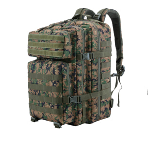 Mochila táctica militar de 45 Litros con sistema Molle de gran capacidad e impermeable. Perfecta para emergencias, días de caza, senderismo y acampadas.