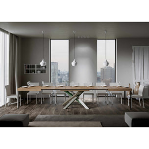 Mesa extensible 90x200/460 cm Volantis Roble Natural estructura multicolor 4/A
