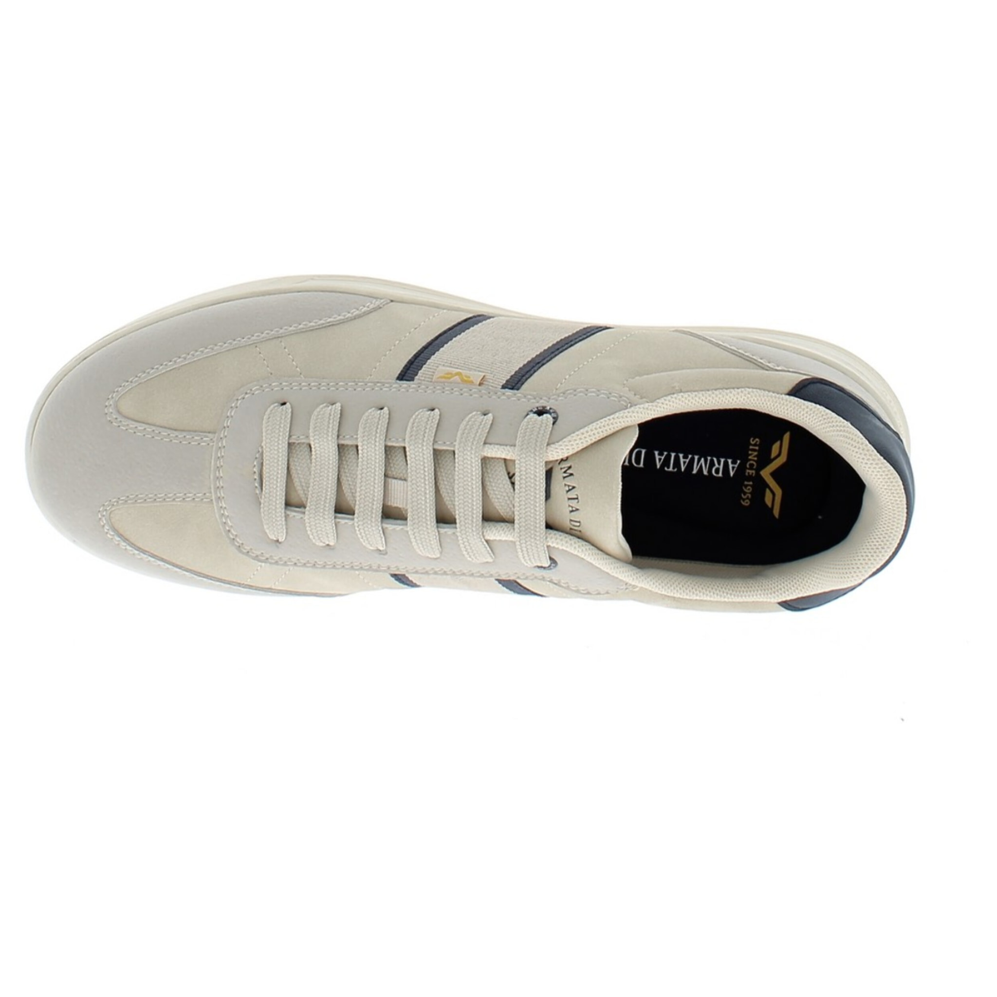 Armata di Mare Scarpe Uomo Sneakers Casual Stringate Basse con Soletta Rimovibile in Memory Foam AMU S25D734 Light Beige