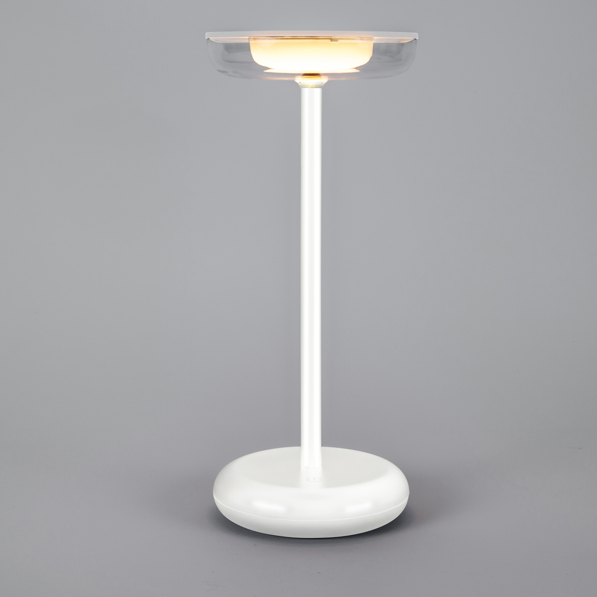 Forlight Pomer Sobremesa exterior en blanco con luz led blanco cálido 3000K
