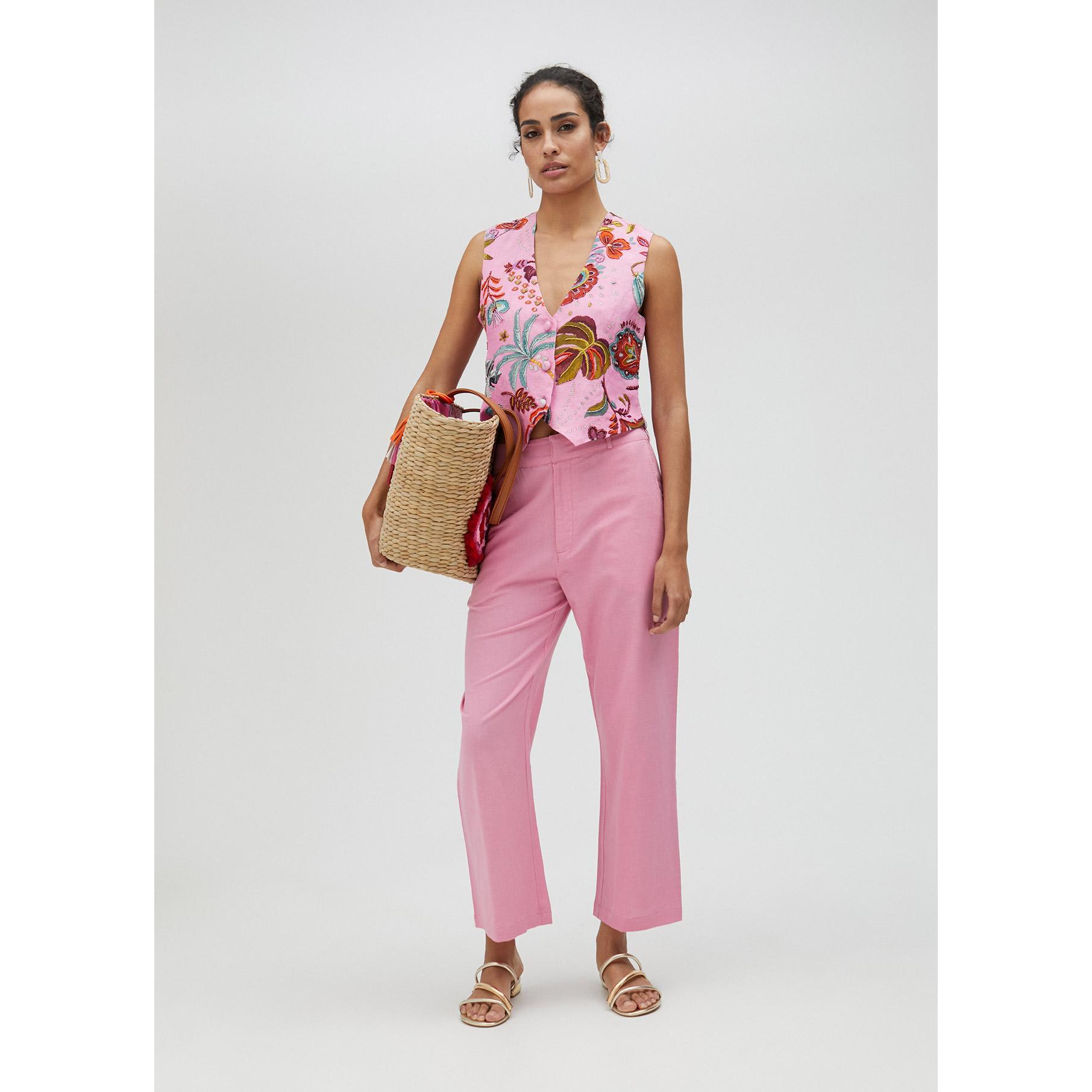 Pantaloni culotte rosa