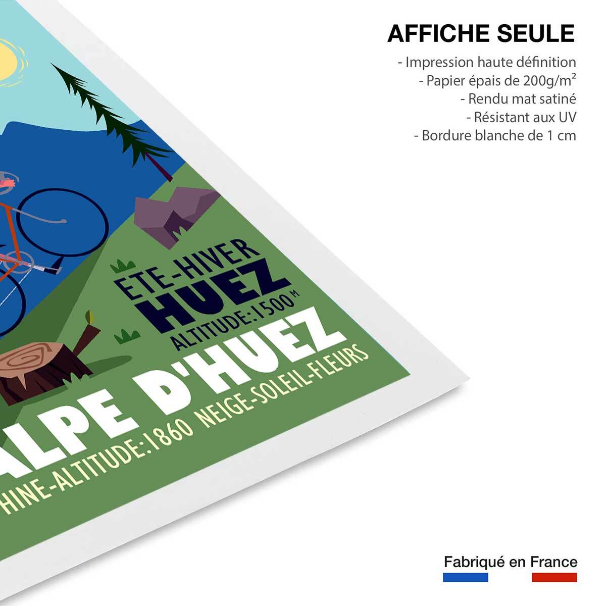 Poster de l'alpe d'huez Affiche seule