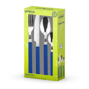 Cubertería 24 piezas HAPPIE BLUE