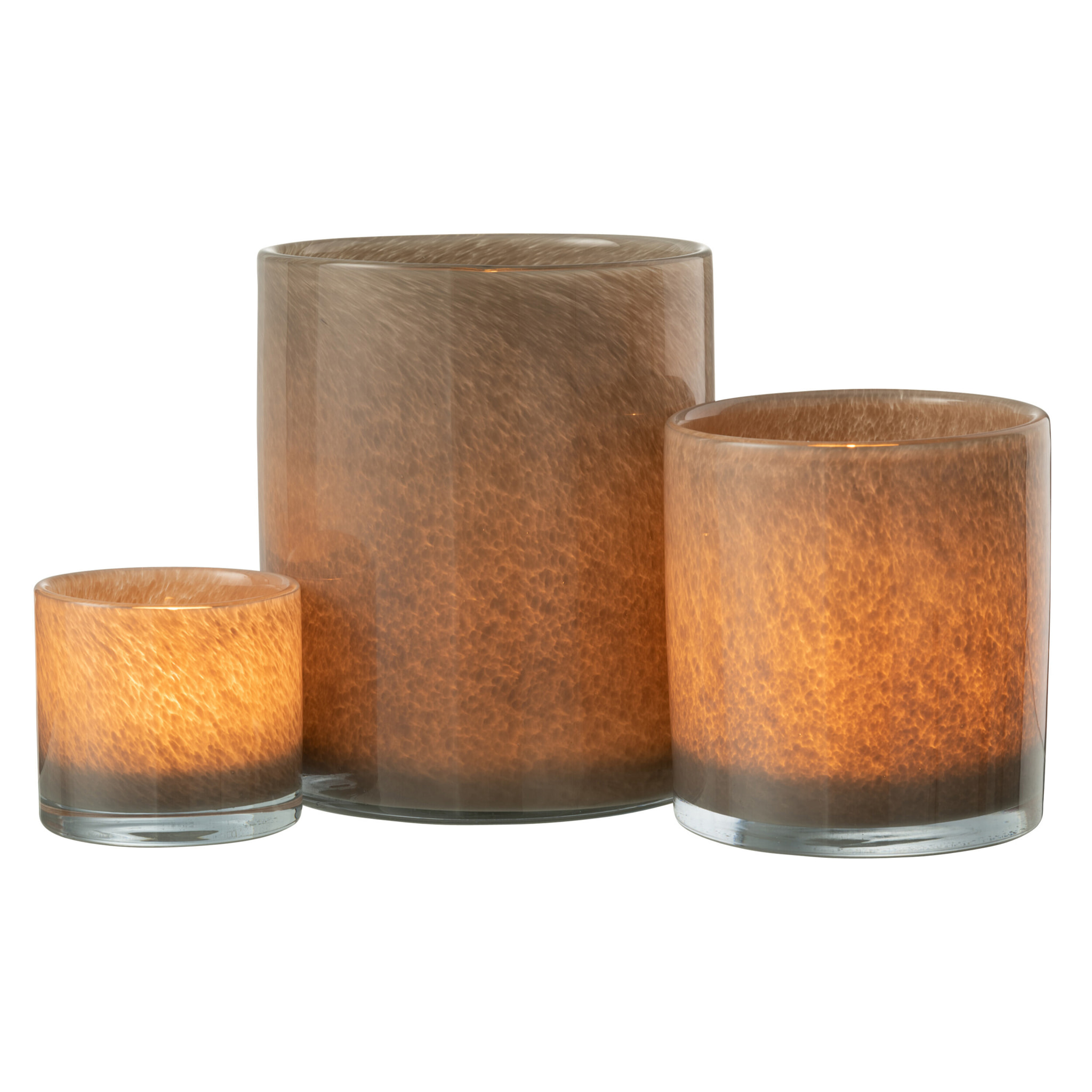 J-Line photophore Jade - verre - brun - large