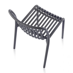 Pack 4 sillas de exterior Jamie Gris