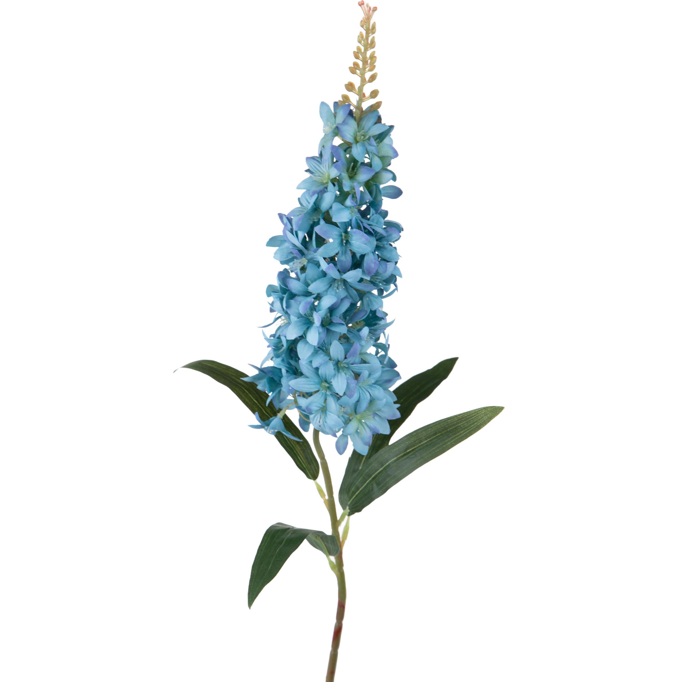 Fiore Di Violacciocca. Altezza 95 Cm - Pezzi 6 - 10X95X8cm - Colore: Blu - Bianchi Dino - Fiori Artificiali