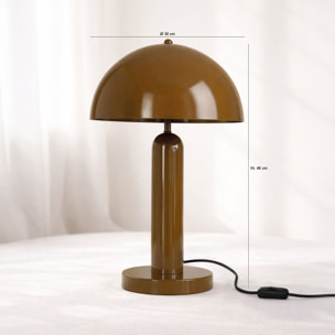 Lampe en métal moka KYRA