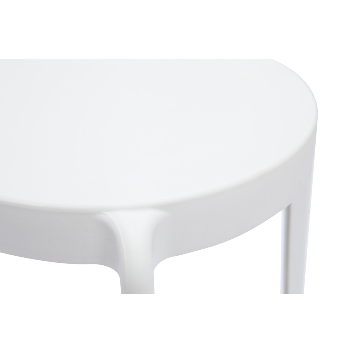 Chaises design blanches empilables intérieur - extérieur (lot de 2) RIOS