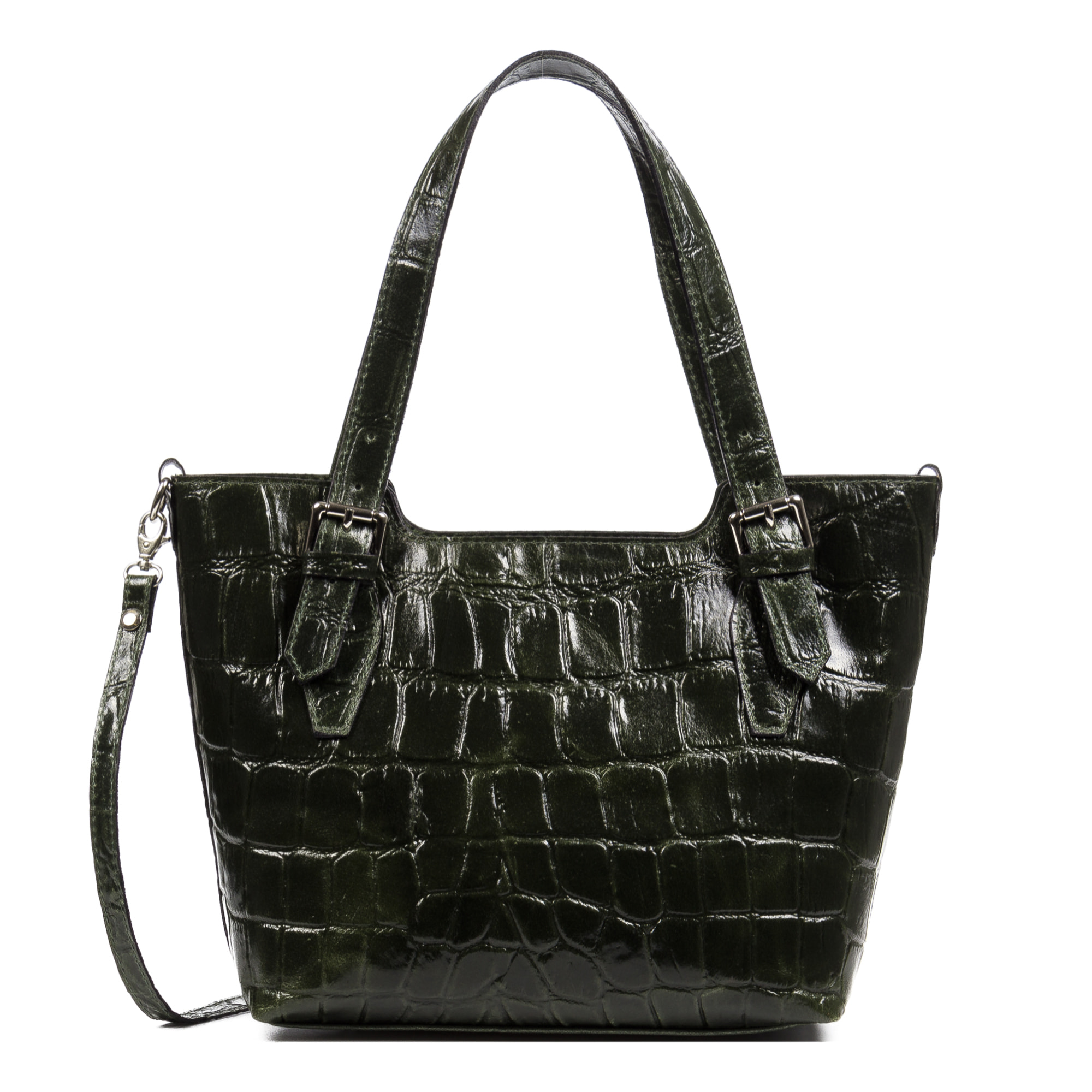 Arezzo Borsa tote Donna.Pelle autentica Camoscio Inciso Coccodrillo Grande Camoscio