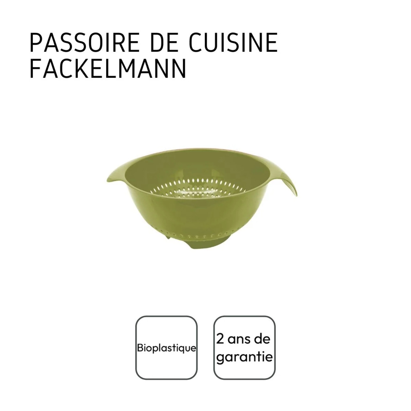 Passoire en plastique vert 23 cm de diamètre Fackelmann Zéro