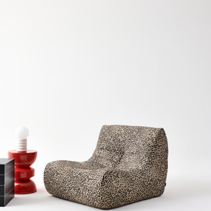 Chauffeuse tissu léopard 1 place SOKOL