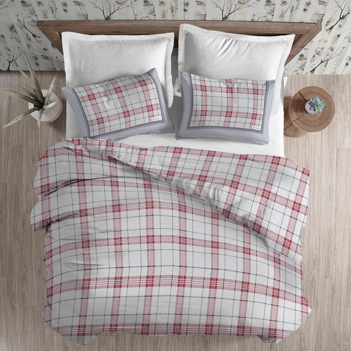 Parure copripiumino in flanella torino grigio