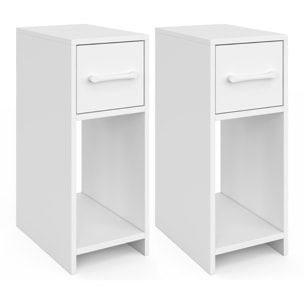 Tables de chevet Uma 1 tiroir - lot de 2