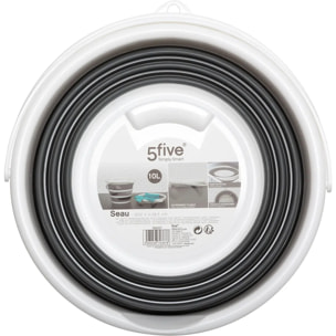 Seau pliable 10L blanc gris