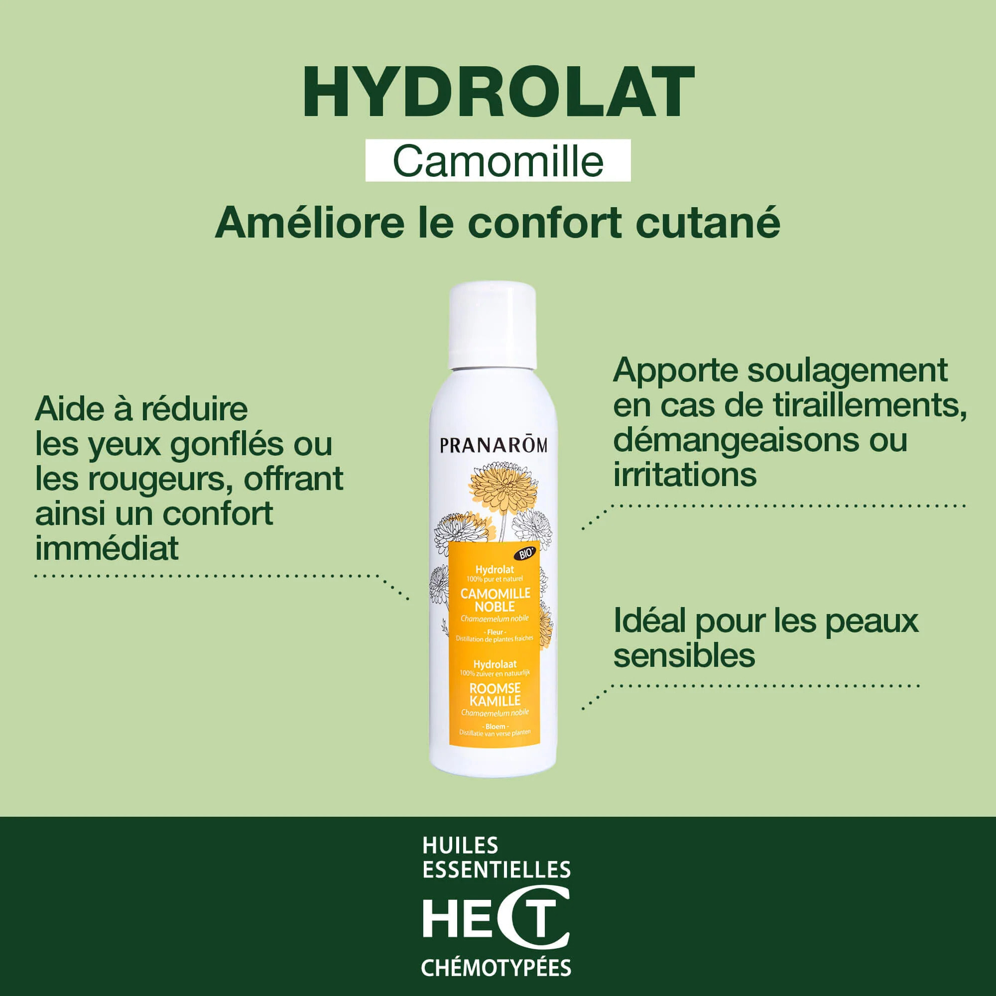 Pranarom - Hydrolat de Camomille noble - Bio - 150 ml