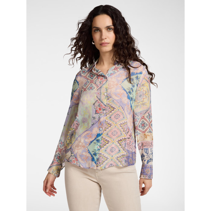 Elena Mirò - Camisa estampada - Violeta