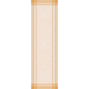 Chemin de table coton & autres fibres anti tache motif jacquard Persina or