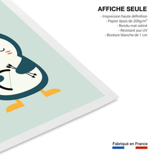 Affiche enfant pingouin Affiche seule