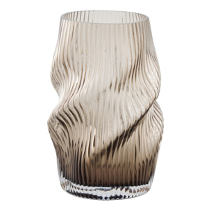 Vaso in vetro soffiato a bocca marrone Vikasa Home ø17x25 cm