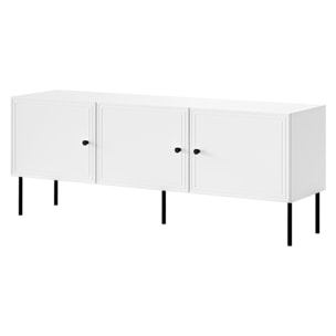 Lavaggi - meuble tv - 3 portes - 150 cm - Blanc