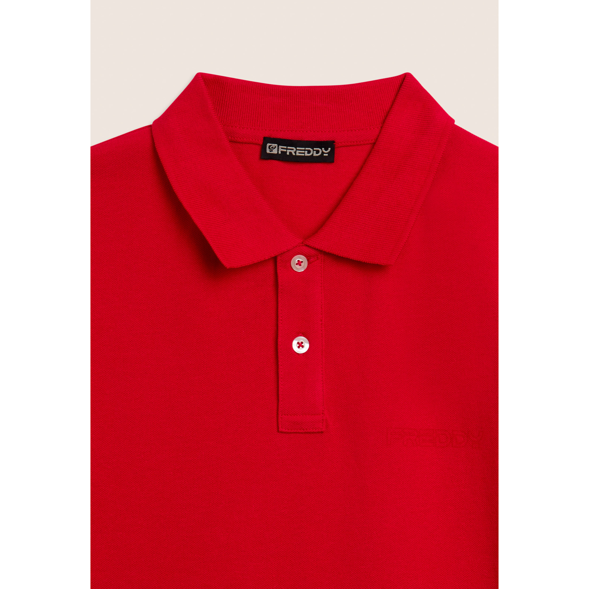 Polo Uomo Freddy in Piquet di Cotone con Logo Outline