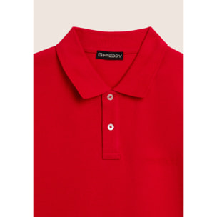 Polo Uomo Freddy in Piquet di Cotone con Logo Outline