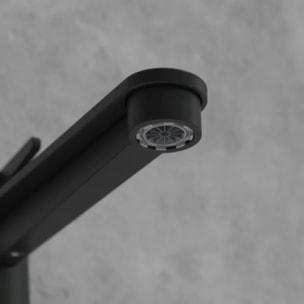 Mitigeur lavabo surélevé Conum avec vidage Push Open Noir mat