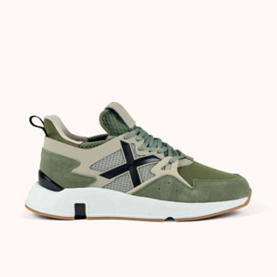 Zapatilla Deportiva Urbana Verde y Beige MUNICH CLIK 109