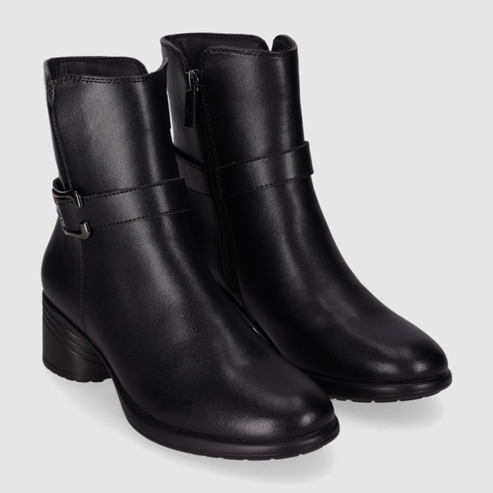 Botines de Piel - Negro - Tacón: 5 cm