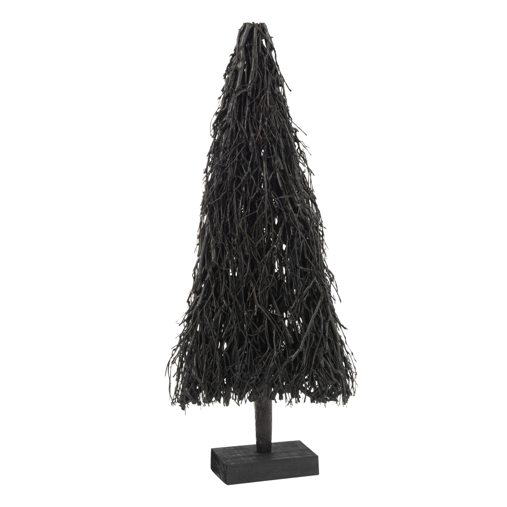 J-Line décoration Sapin De Noël Plat Branches - bois - noir - small