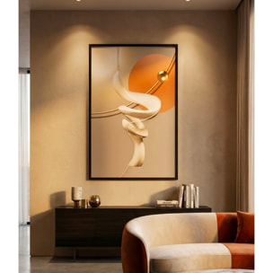 STAMPA C/LED SU TELA ABSTRACT -B- CM 80X4X120