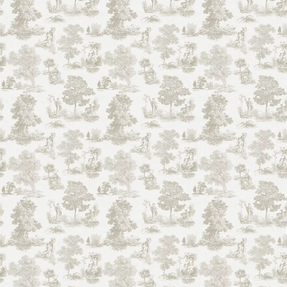 Nappe pur lin 165 g/m² imprimé beige Poesie naturel