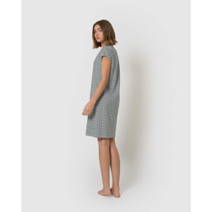 Camisón corto de algodón bustelo agua marina