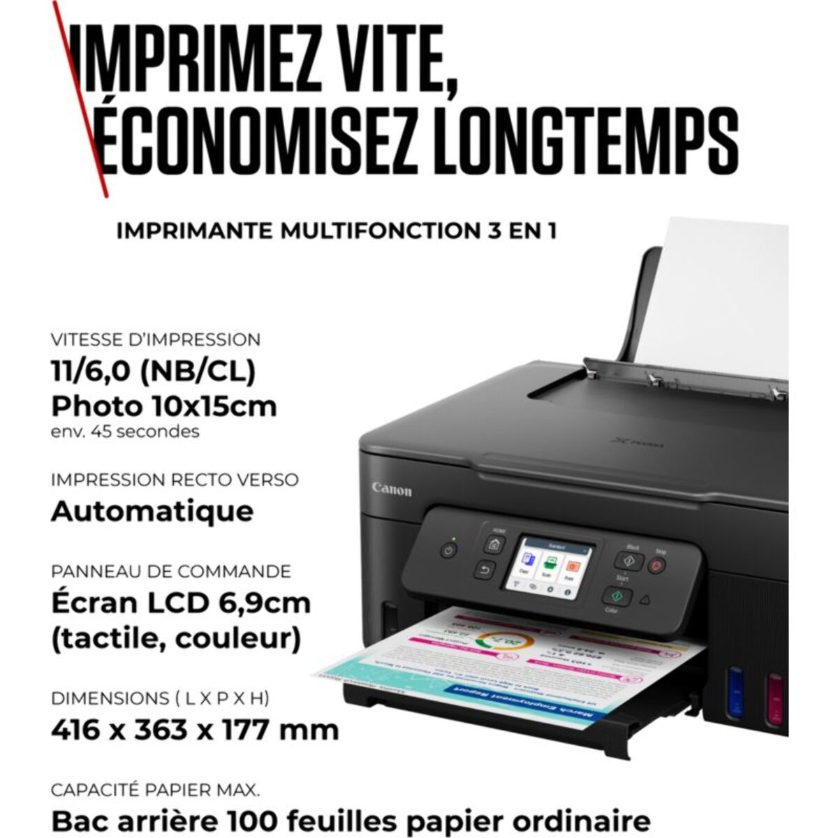 Imprimante jet d'encre CANON MEGATANK G3590