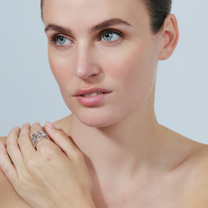 Anillo Fikra acabado plata