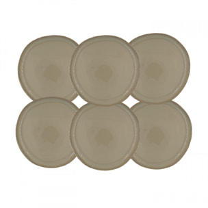 Lot de 6 grandes assiettes, DUNE