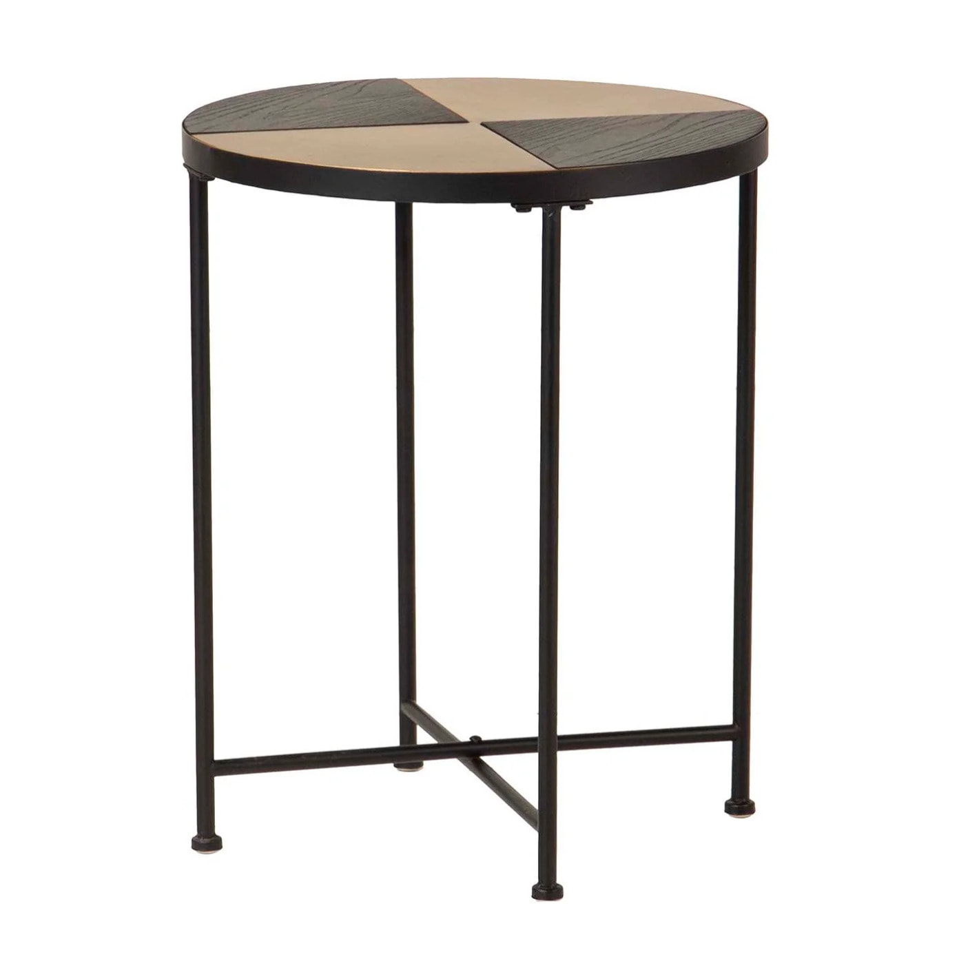 Mesa Auxiliar Metal Dorado 40x40x50 Cm