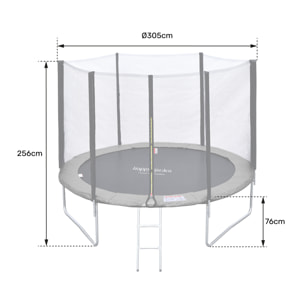 Trampoline réversible avec accessoires -