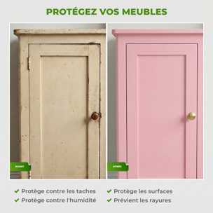 Rouleau adhésif décoratif Vinyle au Mètre - Rose poudre - Sticker Lavable Imperméable Mur Cuisine Meubles