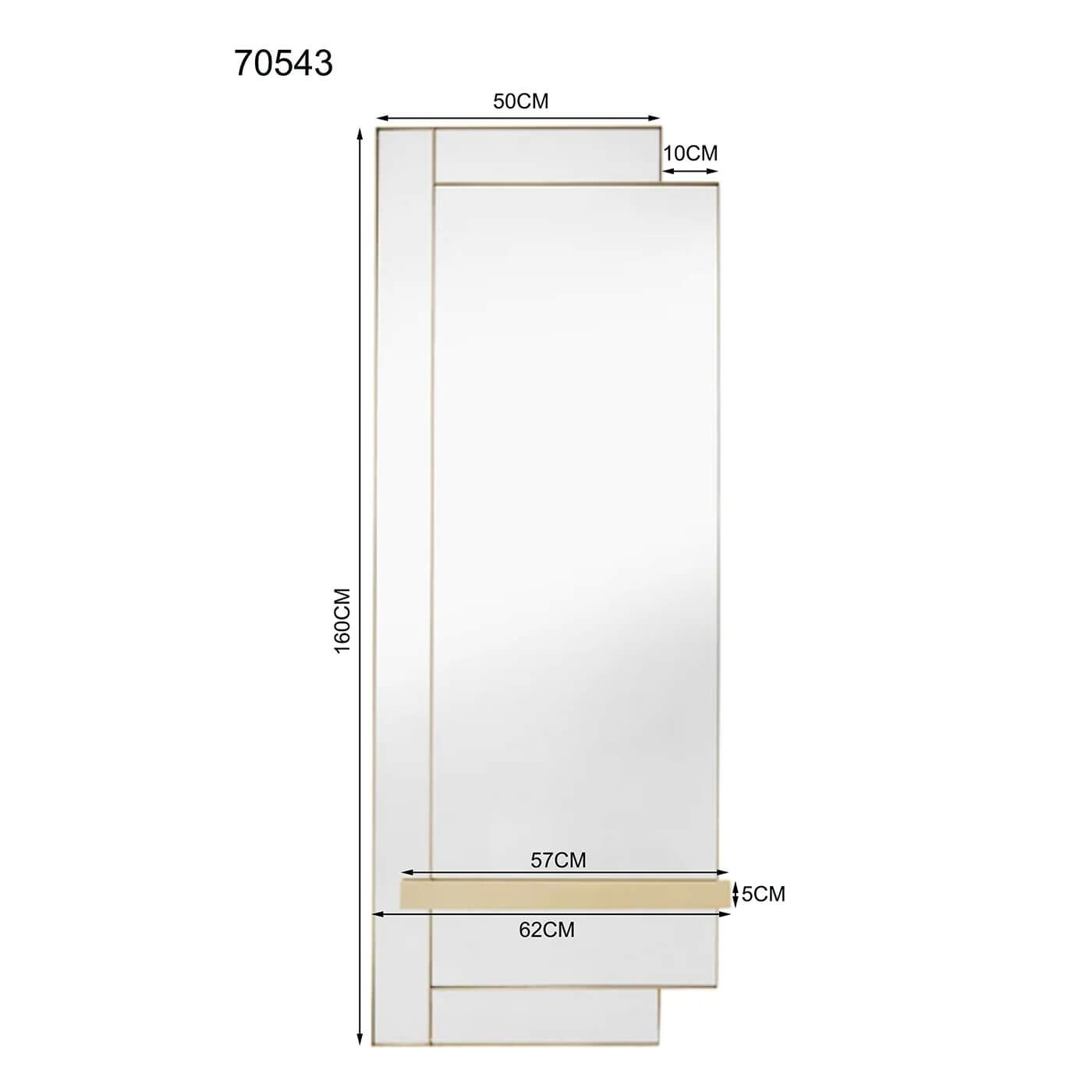 Miroir Gideon 160x60cm Kare Design