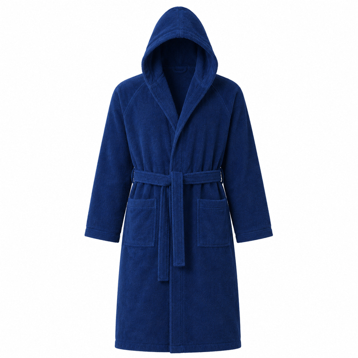BASSETTI Accappatoio in spugna con cappuccio navy