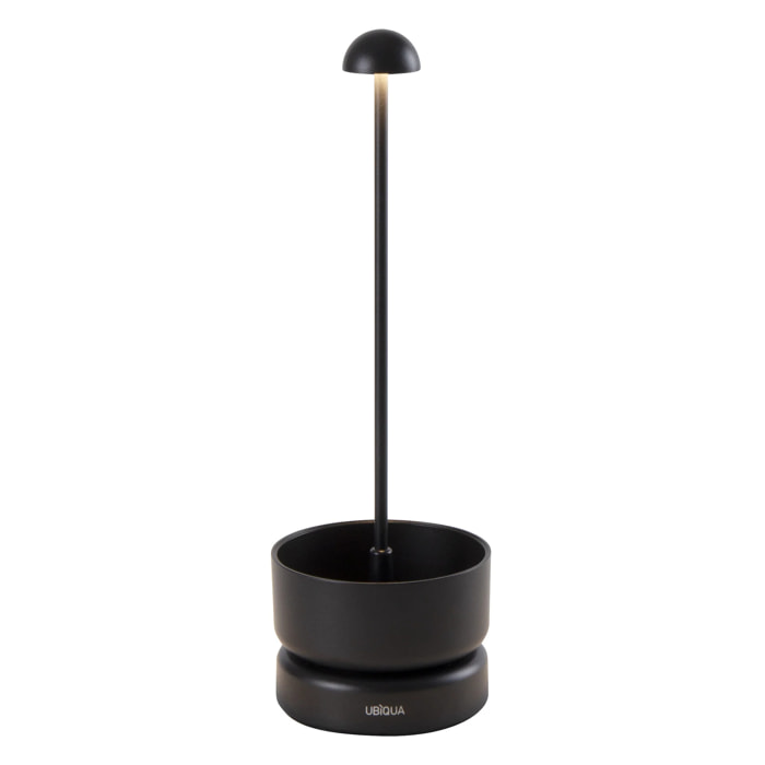 Lampe de table sans fil aluminium BASKET Noir H31cm
