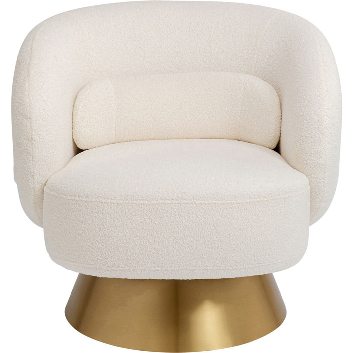 Fauteuil pivotant Orion crème Kare Design