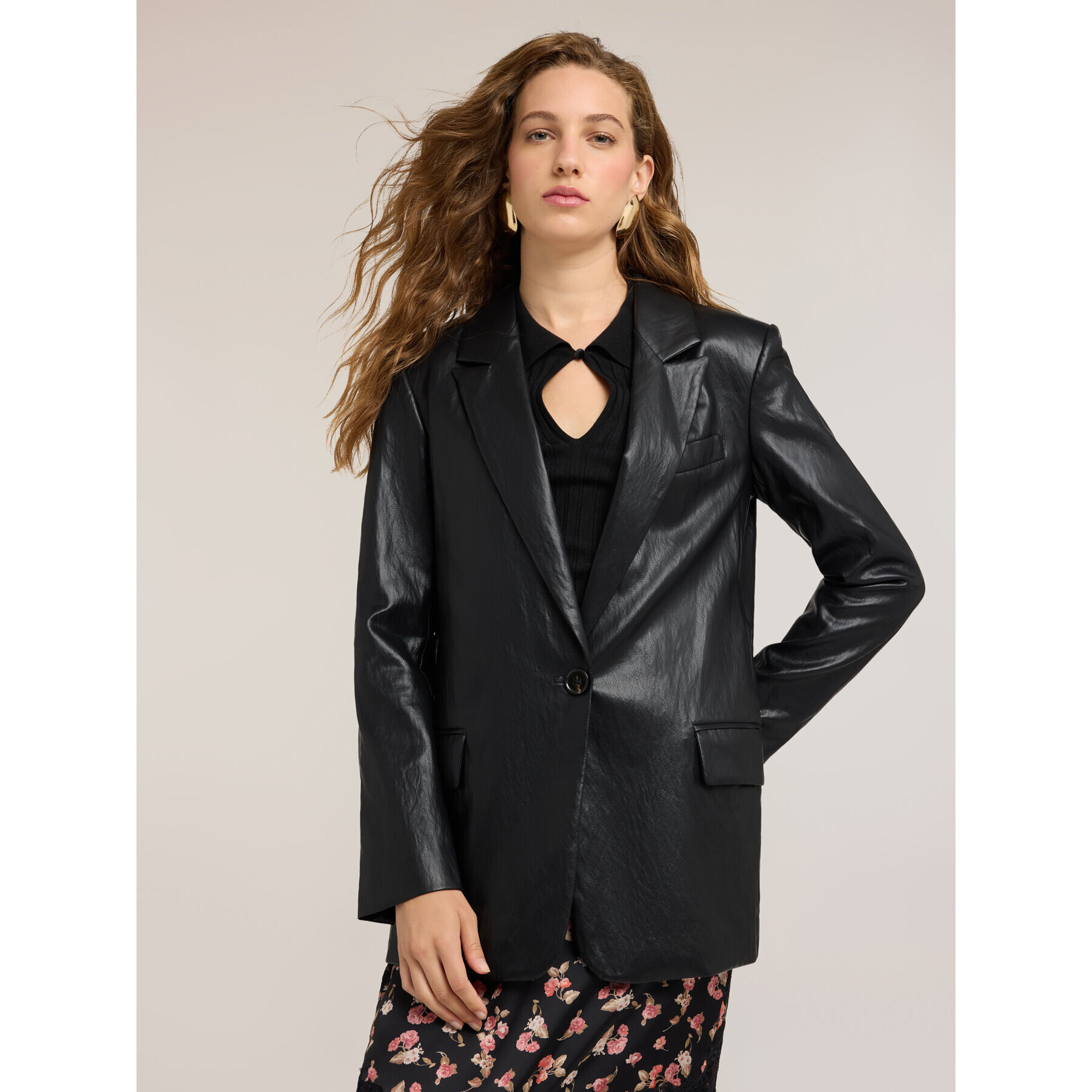 Motivi - Blazer oversize - Nero