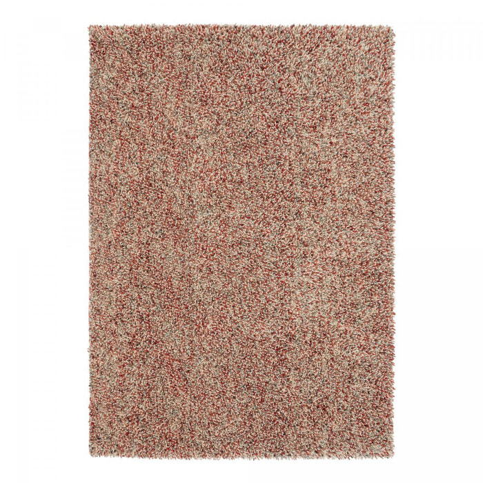 Tapis longs poils shaggy tissé en laine motif faux uni ULYO