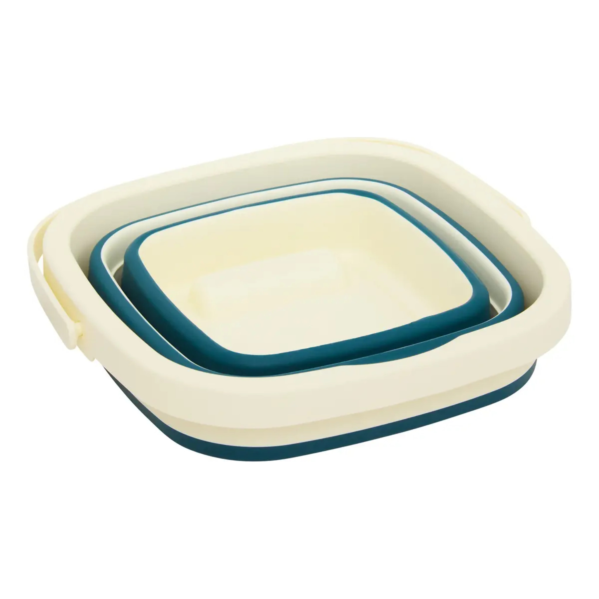 Seau rétractable 5L 25x25cm bleu