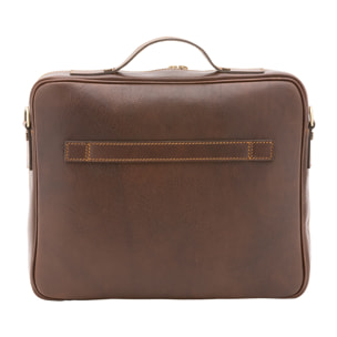 Borsa a mano  unisex In Vera pelle Made in Italy 38x32x6 cm