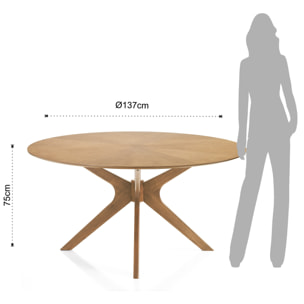 Tomasucci Table ronde TALLIN Marron