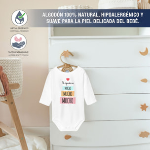 Body bebé manga larga personalizado frases
